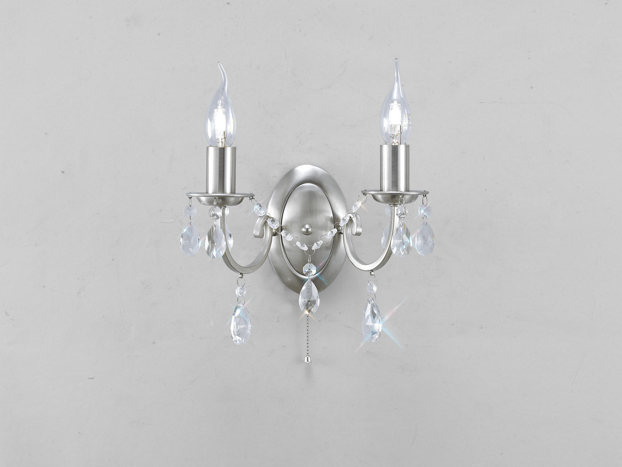 IL30972  Kyra Crystal Switched Wall Lamp 2 Light